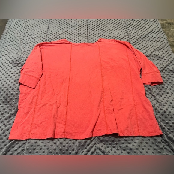 Habitat Womens Large Pink Coral Short Sleeve Blouse - Picture 3 of 3